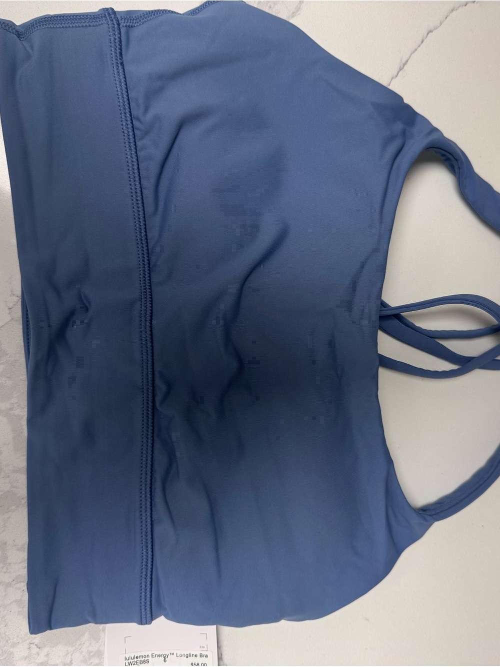 lululemon athletica Slate Blue Longline Strappy Sports Bra